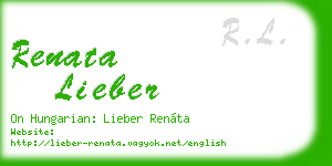renata lieber business card